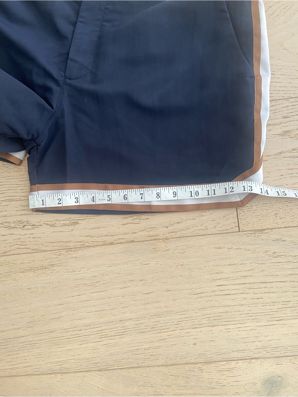 Reiss | Ché Baller Elasticated Waist Contrast Swim Shorts in Navy/Tobacco XL - Picture 11 of 11